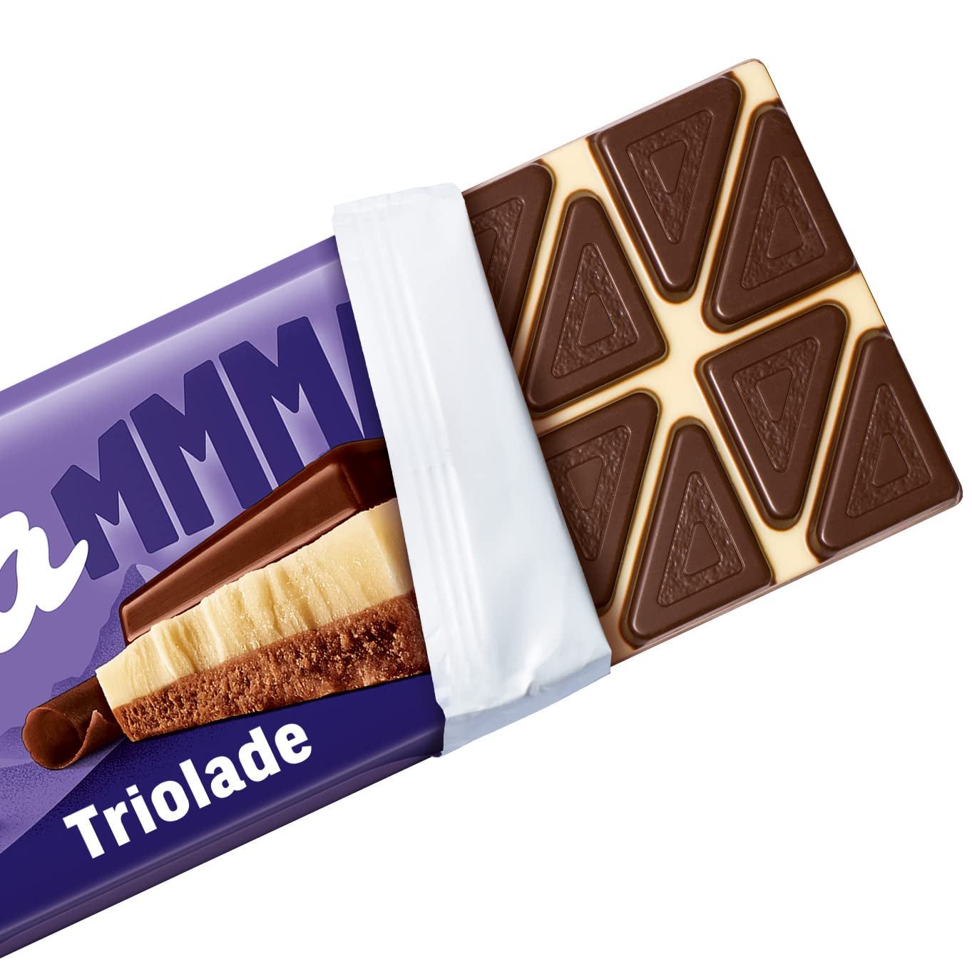 Milka Mmax Triolade – Alpesi tejcsokoládé fehér és étcsokoládéval – 280g