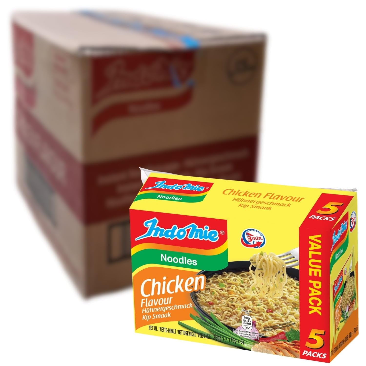 INDOMIE - Instant tészta garnélával, 5 db-os csomag (1 x 5 x 70 g)