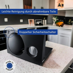 Steba multifunkcionális szeletelő, állítható vágási vastagság 17 mm-ig, kézvédelem Rasnite és Naty Shop szeletelők