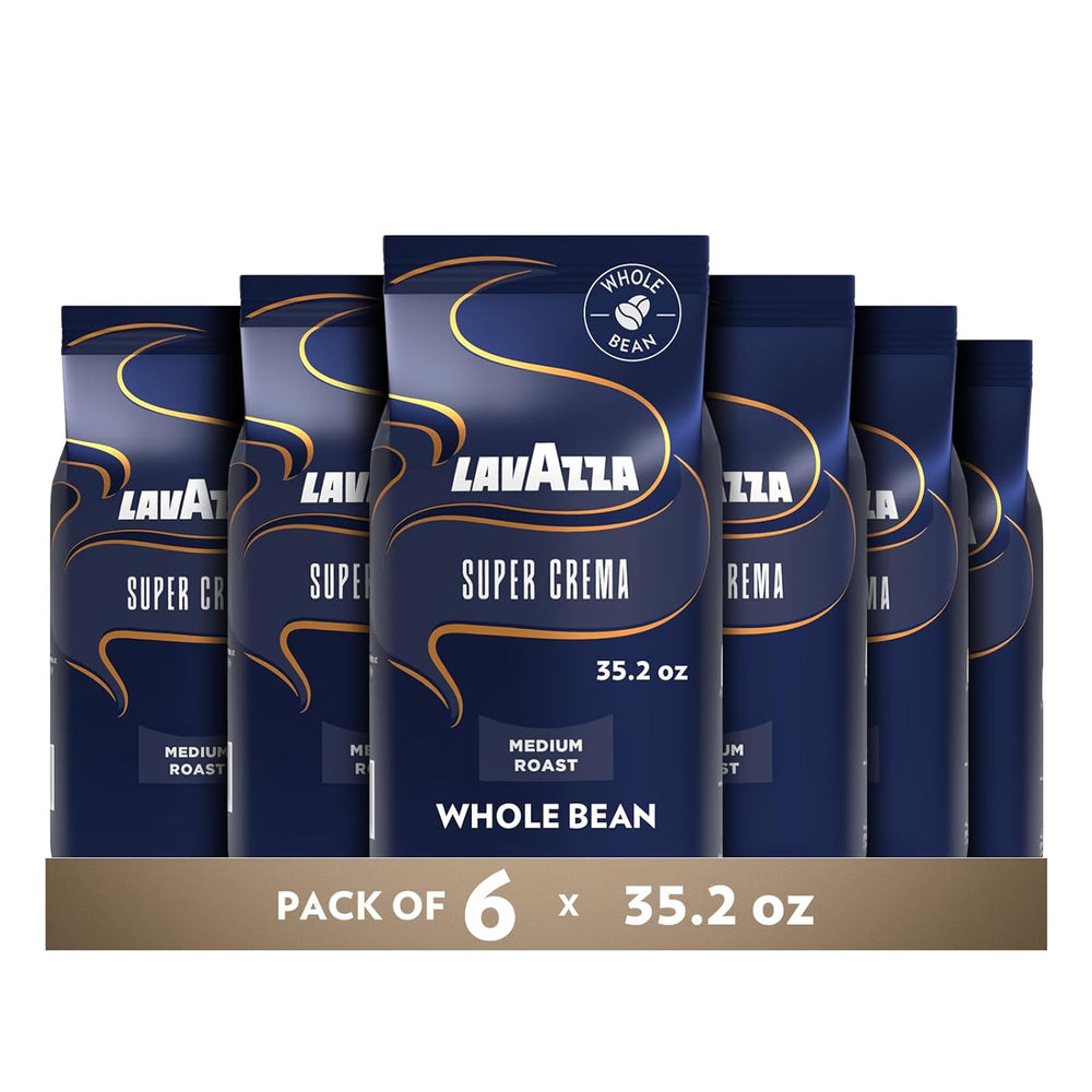 Lavazza Super Cream Espresso Bohnen - 2,2 lb. Beutel (6er Pack)