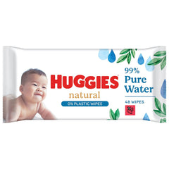 Huggies természetesen biológiailag lebomló nedves törlőkendők érzékeny babáknak, 8 x 48 törlőkendő, tömeges kiszerelés