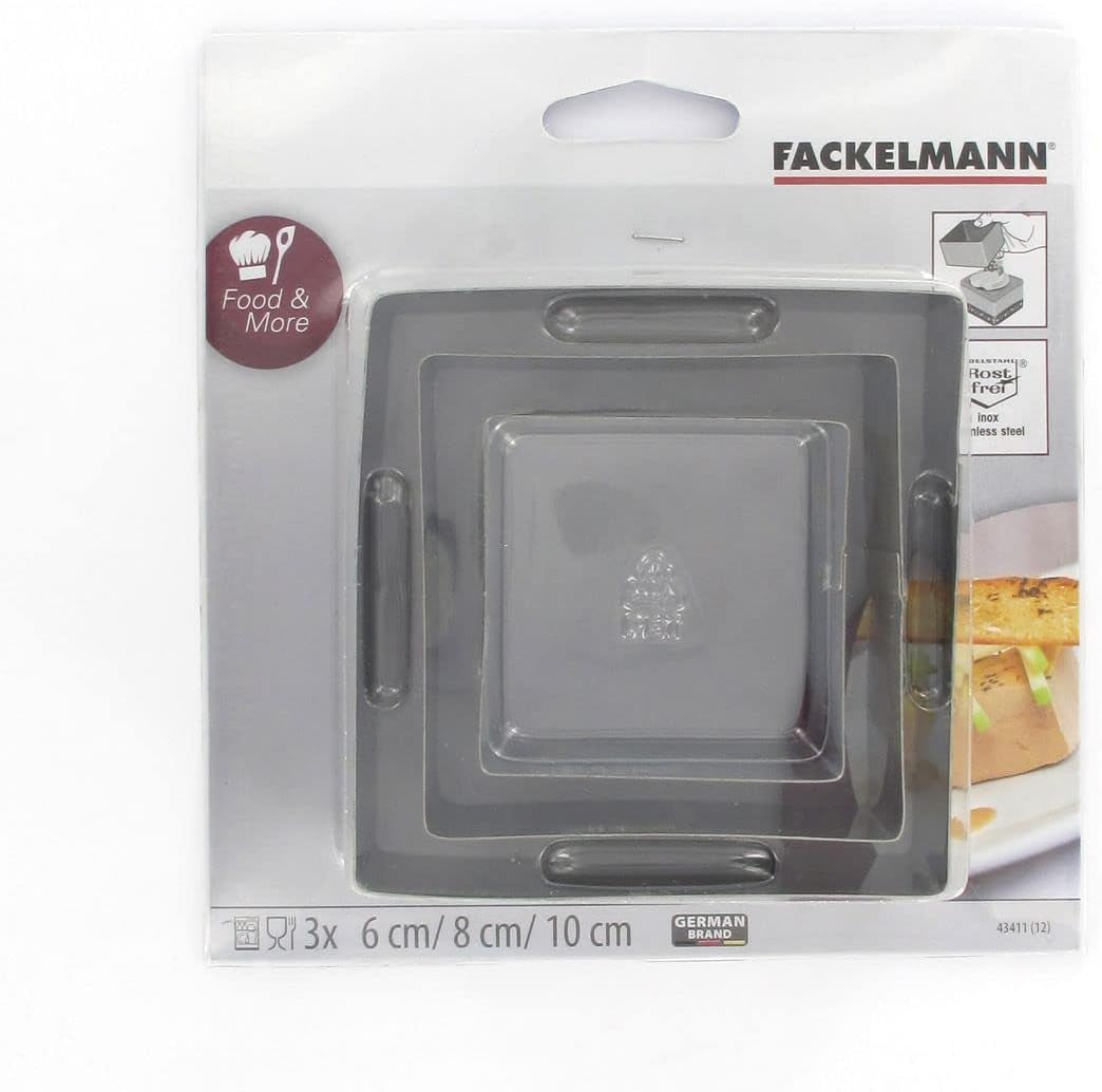 Formă de biscuiți pătrată Fackelmann, oțel, argintie