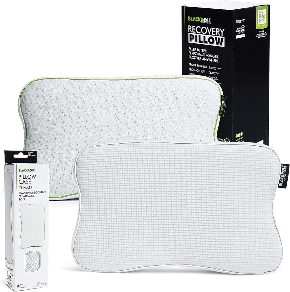 BLACKROLL® Recovery Pillow Set Jersey, Orthopädisches HWS Nackenkissen Aus Memory-Foam - Made in Germany Perne ortopedice cervicale Naty Shop Kissen + Kissenbezug Climate