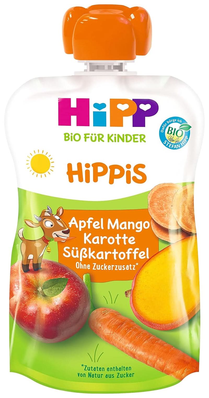 Hipp Apples Mango Édesburgonya sárgarépa - Bennie Bock, 6 db-os (6 x 100 G) csomag Anya és Gyermek Naty Shop