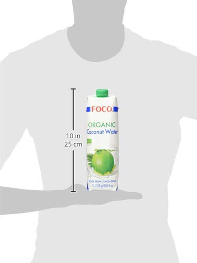 FOCO bio kókuszvíz tiszta frissítő sportital 100% kókuszvíz - 6 x 1 liter Naty Shop