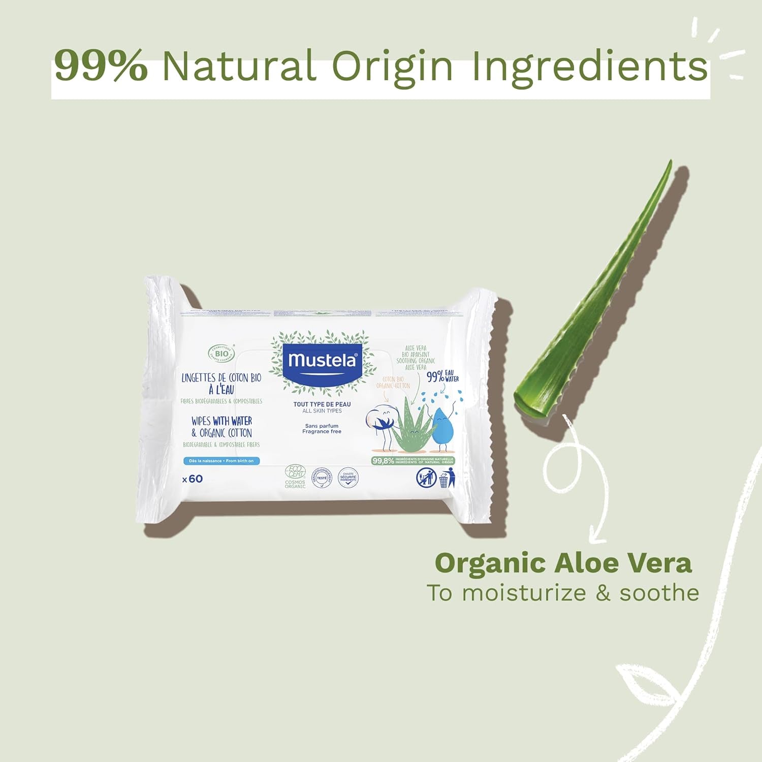 Lingette Coton À L'Eau 60 db