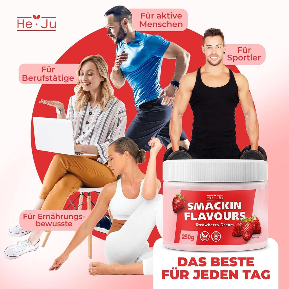 He-Ju, Eper ízű por, 250 grammos Aromas Naty Shop