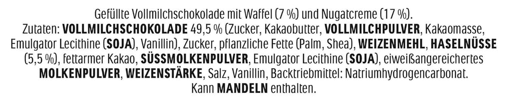 Ferrero duplo nagy csomag - Csokoládészeletek finom nugátkrémmel, ropogós ostyával és finom tejcsokoládéval - Farsangi és Mardi Gras édességek - 15 csomag, 18 darab, külön-külön csomagolva