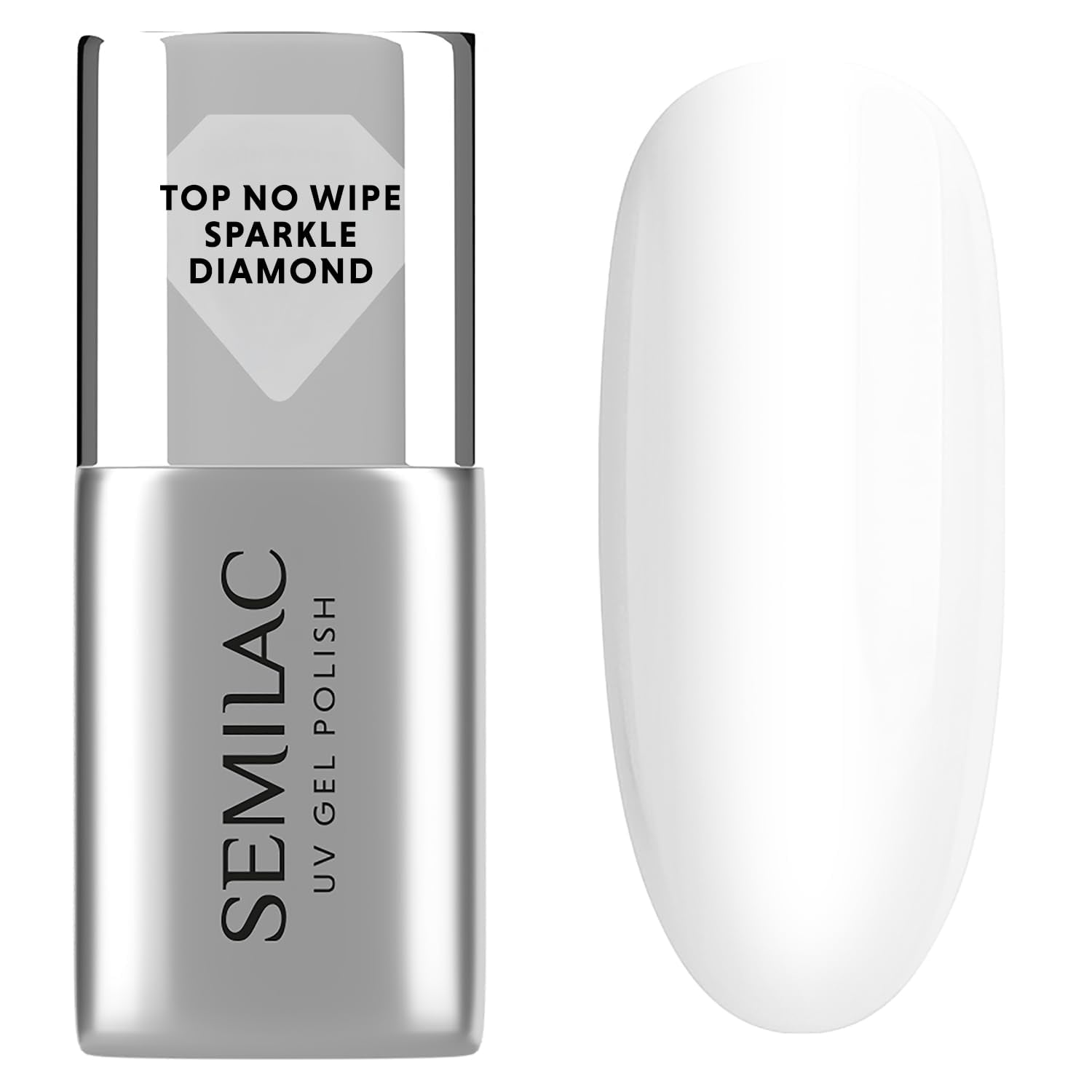 Semilac Top Coat körömlakk 7 ml, innovatív, UV/LED, hibrid körömlakk, fényes felület, véd, átlátszó