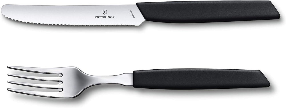 VICTORINOX Modern svájci evőeszköz készlet 6 személyes 12 részes konyhai naty Shop fekete