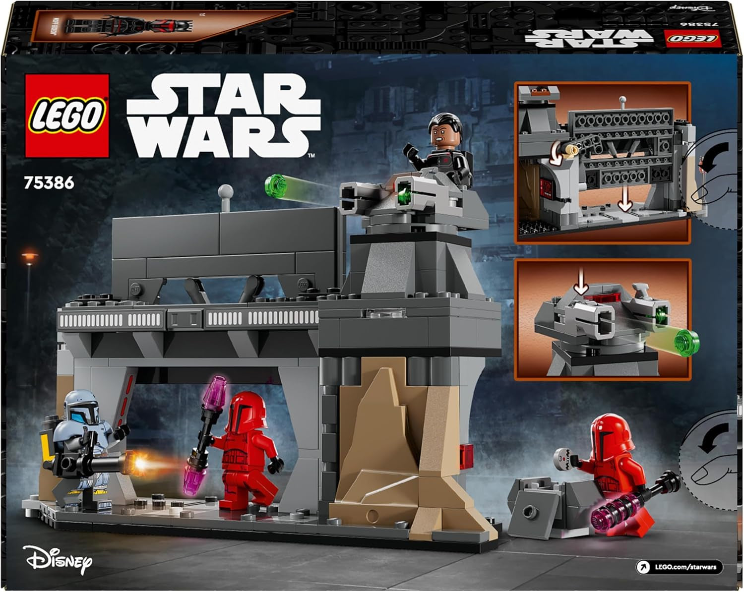 LEGO Star Wars: The Mandalorian Duel Paz Vizsla és Moff Gideon között, gyűjthető építőjáték gyerekeknek, ajándékötlet kreatív fiúknak és lányoknak 7 év felett, Mandalorian játék 75386 Építőkészletek Beuche den LEGO-Store