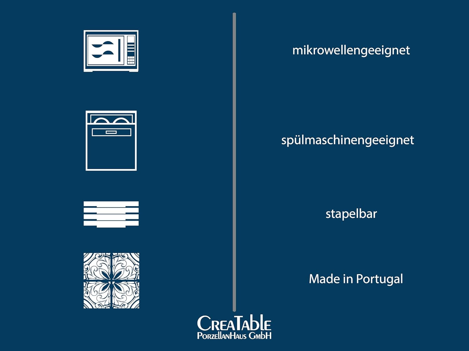Creatable, 23146, seria SOFT TOUCH BLACK, set de veselă cu 20 de piese, serviciu combinat din gresie, potrivit pentru mașina de spălat vase și cuptorul cu microunde, fabricat în Portugalia
