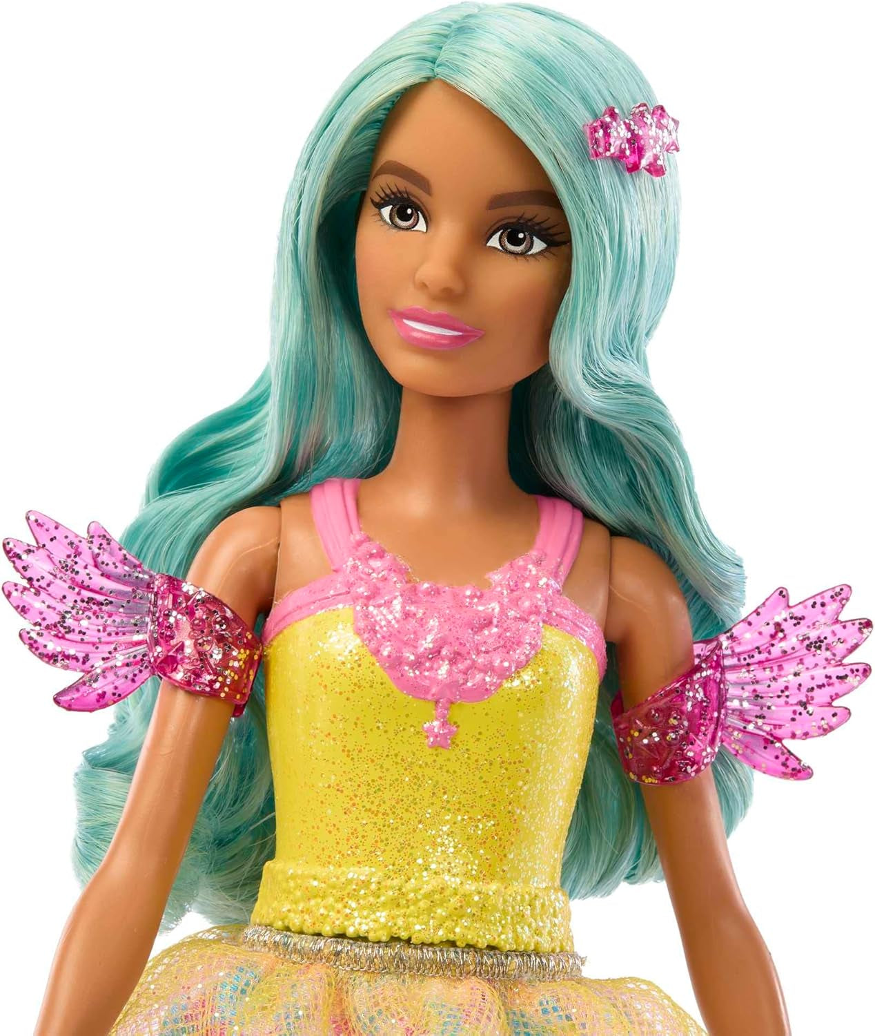 Barbie Ein Verborgener Zauber – Teresa Puppe mit märchenhaftem Outfit, gewelltes Haar und Kamm für Frisierspaß, für Kinder ab 3 Jahren, HLC36