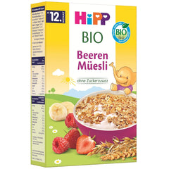 HiPP Bio Beeren-Müesli (8 x 200g), ab 12. Monat, ohne Zuckerzusatz, besonnders fine Stückchen - leicht zu chewen, in best Bio-Qualität