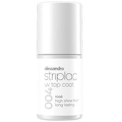 alessandro Striplac UV Top Coat Rosé - Fényes, karcálló körmök akár 15 napig - Használható színnel és szín nélkül is - Gyengéd eltávolítási technológia - Vegán - Rózsaszín, Átlátszó, 6,5 ml