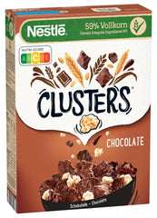 Nestlé CLUSTERS Csokoládé, 59% teljes kiőrlésű gabonapelyhek, csokoládéval és mandulával, vitaminokat, kalciumot és vasat tartalmaz, 1 csomag (1 x 330 g)