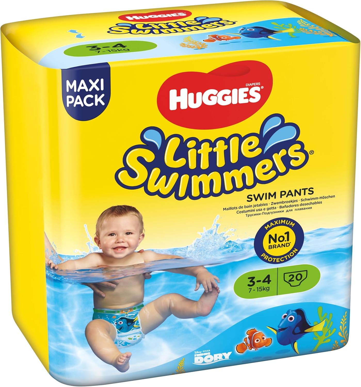 Huggies Little Swimmers úszópelenka, 3-4 méret (7-15 kg), 1 db 20 db-os csomag
