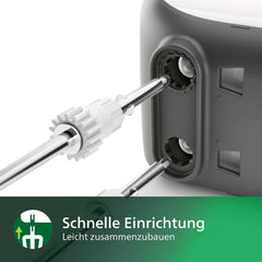 Philips Handmixer, 450 W, 5 Geschwindigkeiten plus Turbo, Weiß/Grau (HR3741/00) Kitchen Naty Shop