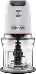 Kenwood Easychop CHP61.000WH, Zerkleinerer Mit Vier Klingen, Schüssel 0,5 L, Druckantrieb, 2 Geschwindigkeiten, Rutschfester Ring, Spülmaschinenfest, Eisbrecher, 500 W, Weiß Bucatarie Naty Shop