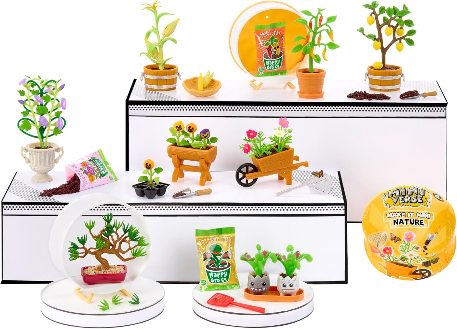 MGA's Miniverse Make It Mini Nature Serie 3 – Mini-Sammlerstücke, Bastel-Spielset, Nachgebildete Pflanzen, Spielzeug, Blumen, für Sammler & Kinder ab 8 Jahren