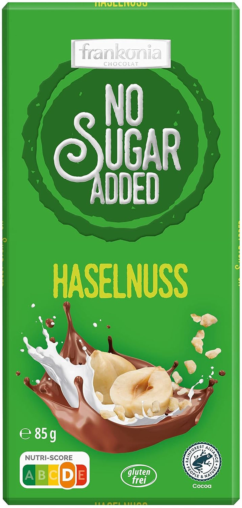 Csokoládé nugáttal, hozzáadott cukor nélkül, gluténmentes, 100g és mogyorós csokoládé, hozzáadott cukor nélkül, gluténmentes, 85g