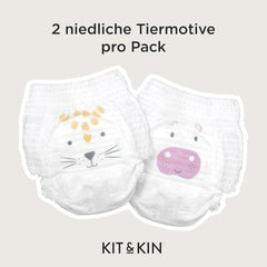 Kit & Kin Premium Eco pelenkák, 4-es méret (9-16 kg), 132 pelenka, növényi alapú és hipoallergén, megbízható szivárgásvédelem, vegán és kegyetlenség mentes