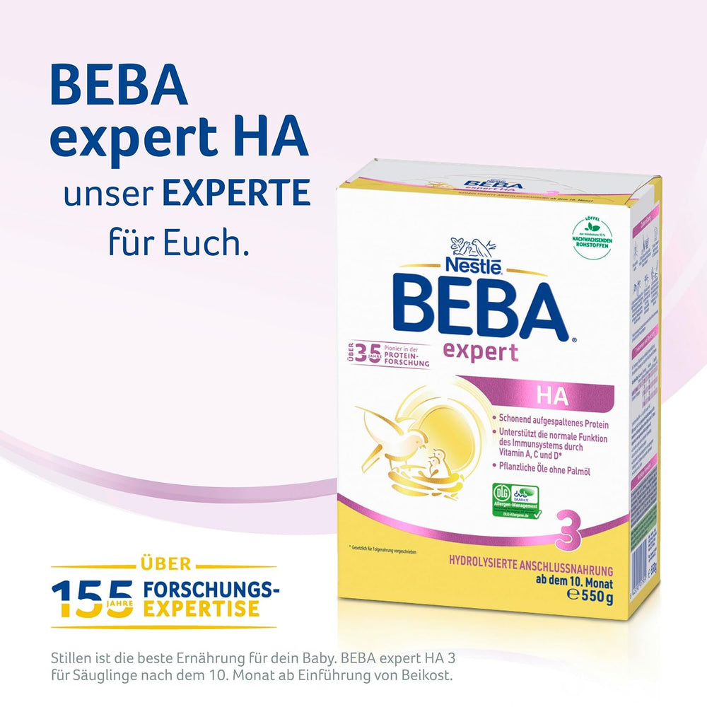 BEBA expert HA 3 hidrolizált folytatásos formula, 10 hónapos kortól, 1 csomag (1 x 550 g)