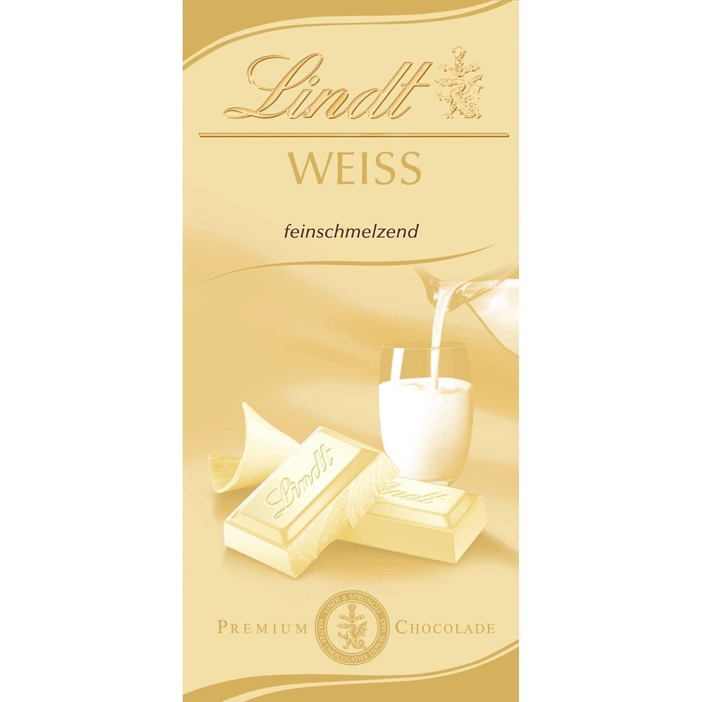 Lindt Ciocolată albă fină topită, 100 grame Bomboane de Ciocolata Naty Shop Default Title