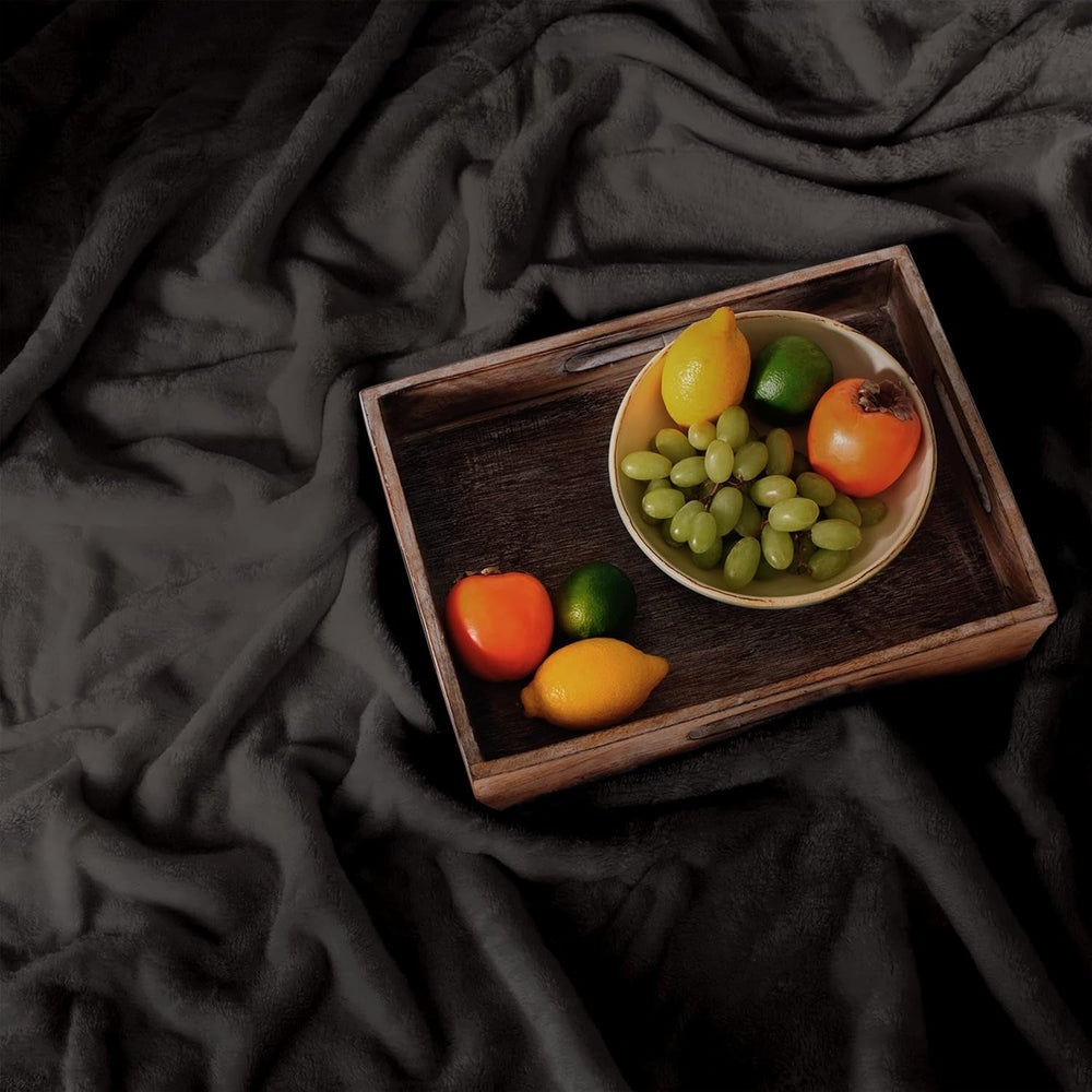 Amago - Kényelmes takaró, kasmír megjelenés, 180 X 220 cm - Fekete ágyak és takarók Besuche den GÃ¶zze-Store