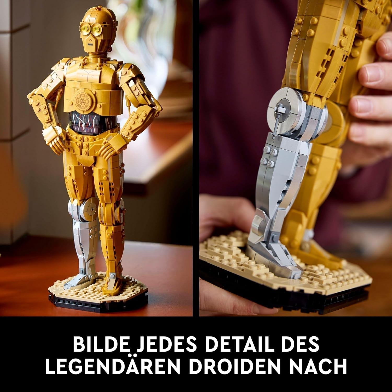 LEGO Star Wars C-3PO B, megépíthető droid, gyűjthető, építhető és bemutatható modell, nosztalgikus ajándékötlet felnőtteknek és rajongóknak, gyűjtői darab, fantasy játékkészlet 75398 építőkészlet Besuche den LEGO-Store
