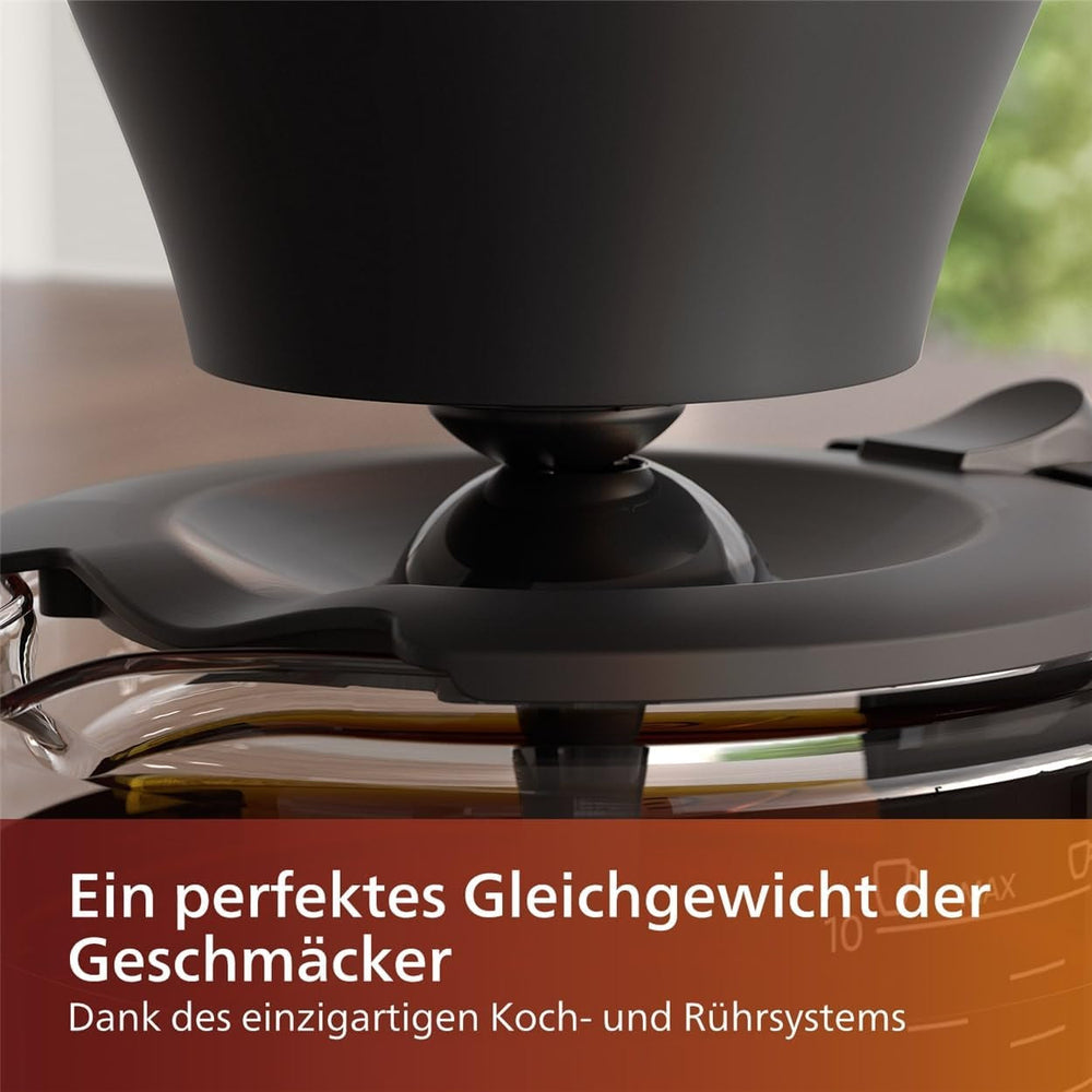 Espressor Philips cu filtru – capacitate de 1,25 litri, până la 15 cești, Boil & Brew, negru/argintiu (HD5416/60)