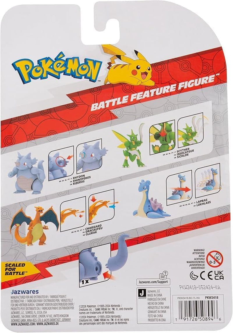 Pokémon PKW3418 - Csatajellegű figura - Rizeros hivatalos mozgatható figura 11,5 cm-es akciófigurák Naty Shop