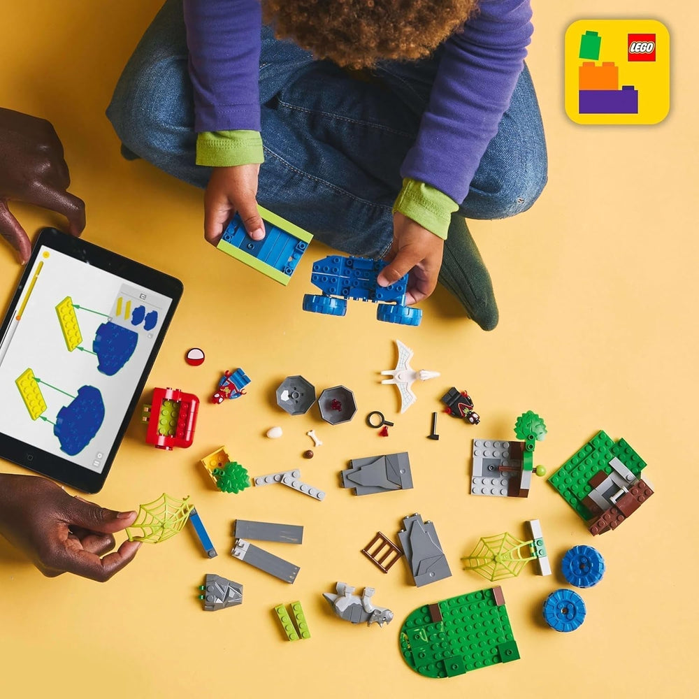 A LEGO Marvel Spidey csapata mentőküldetésben a Dino teherautó-építő játékautóban szuperhősöknek kalandkészlet gyerekeknek 4+ Spidey és szuperbarátai 11199 építőkészletek Besuche den LEGO-Store