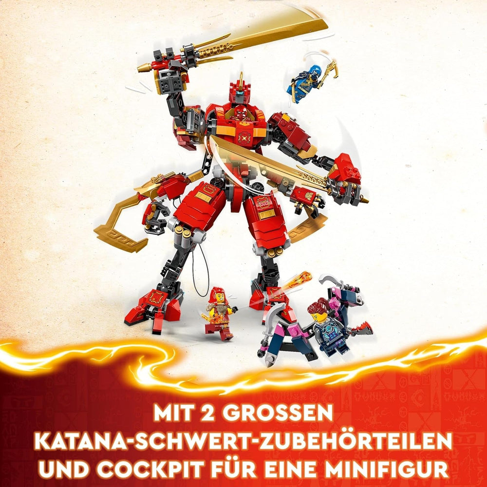 LEGO NINJAGO Kai nindzsa mászómech készlet, nindzsa játék megépíthető akciófigurával és 4 minifigurával, gyerek kalandkészlet, születésnapi ajándék 9 éves fiúknak és lányoknak 71812 Építőkészletek Beuche den LEGO-Store