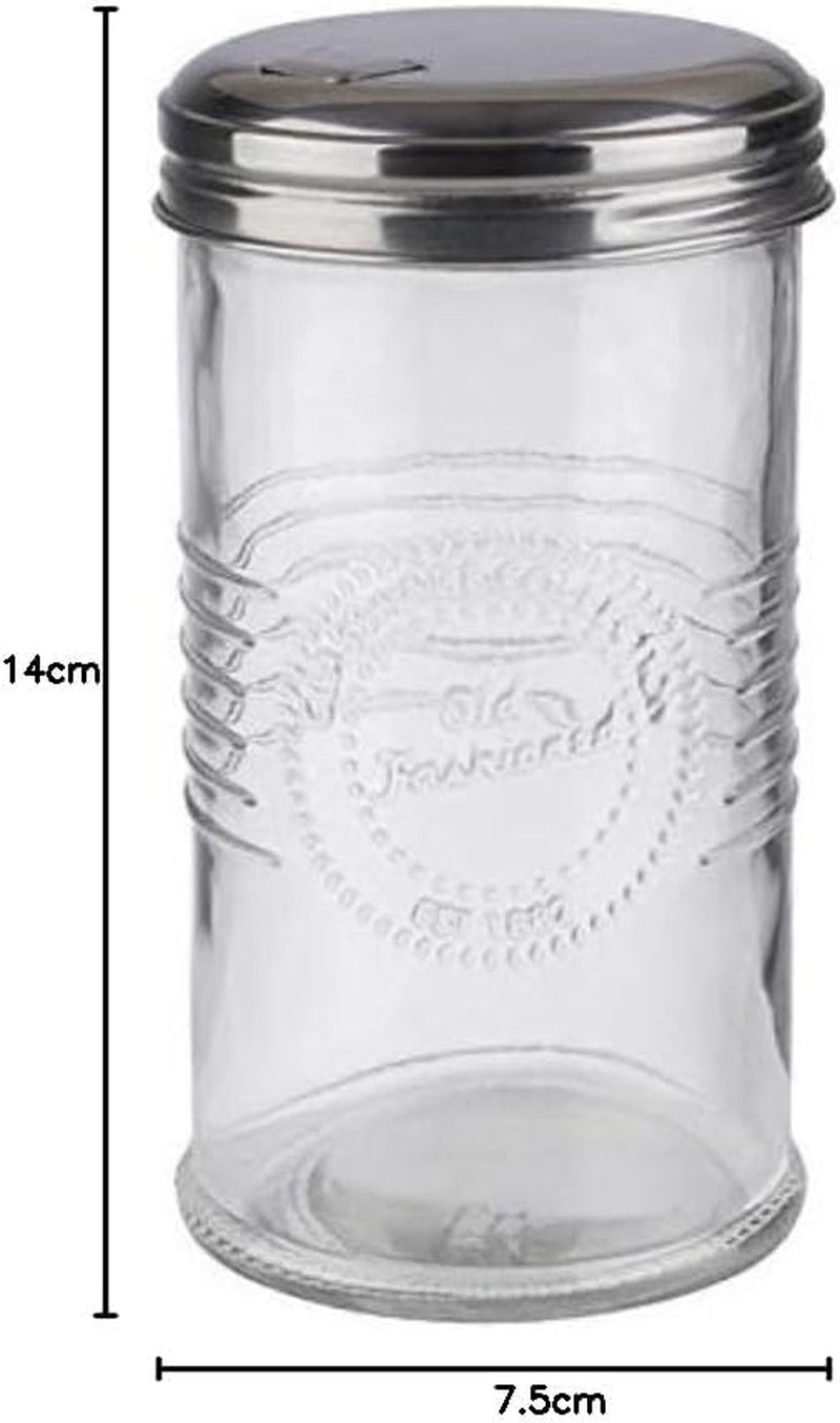 APS 40510 Dozator de zahăr - OLD FASHIONED, Ø 7,5 cm, H: 14 cm, Sticlă, 0,35 litri, Capac cu filet din...