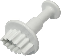 HL544 Forme de embosat cu frunză de ilex cu nervuri, dimensiuni mici, medii și mari, plastic, albe, set de 3