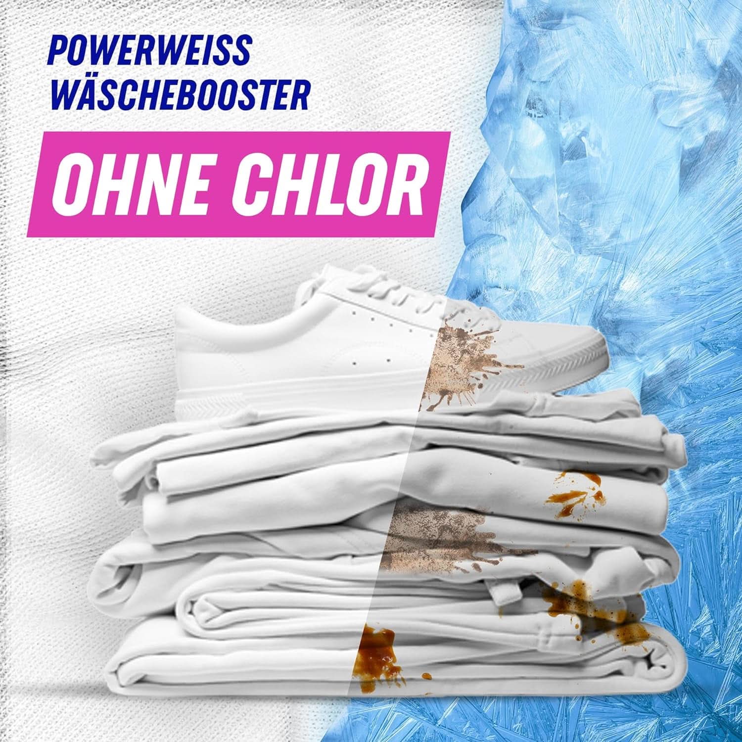 Vanish Oxi Action Powerwhite por - 1 x 1,125 kg - folteltávolító és klórmentes mosodajavító por - fehér ruhákhoz Mosószerek Naty Shop