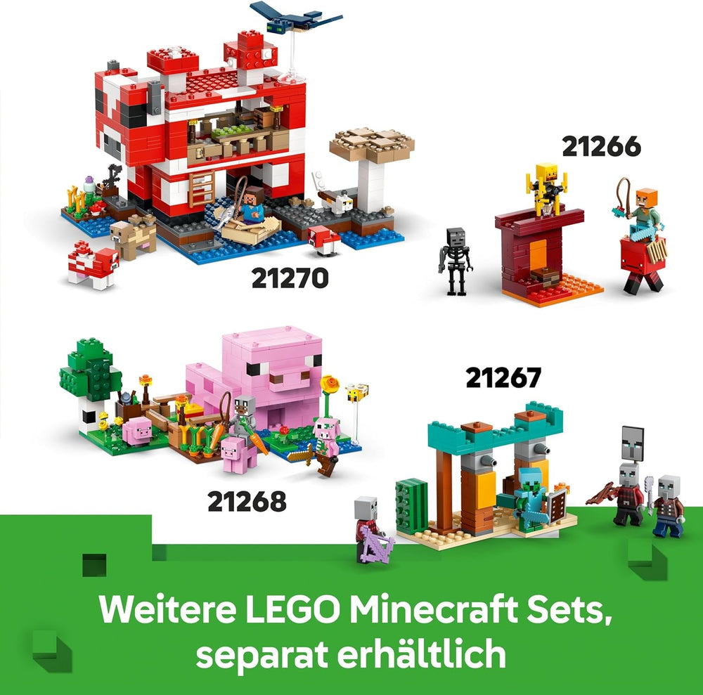 LEGO Minecraft Die Expedition zur Gürteltiermine - Interaktives Gamer Spielzeug mit Höhlenspinne- und Wolfsfiguren - TNT-Funktion - Gaming Geschenk für Jungen und Mädchen ab 8 Jahren - 21269