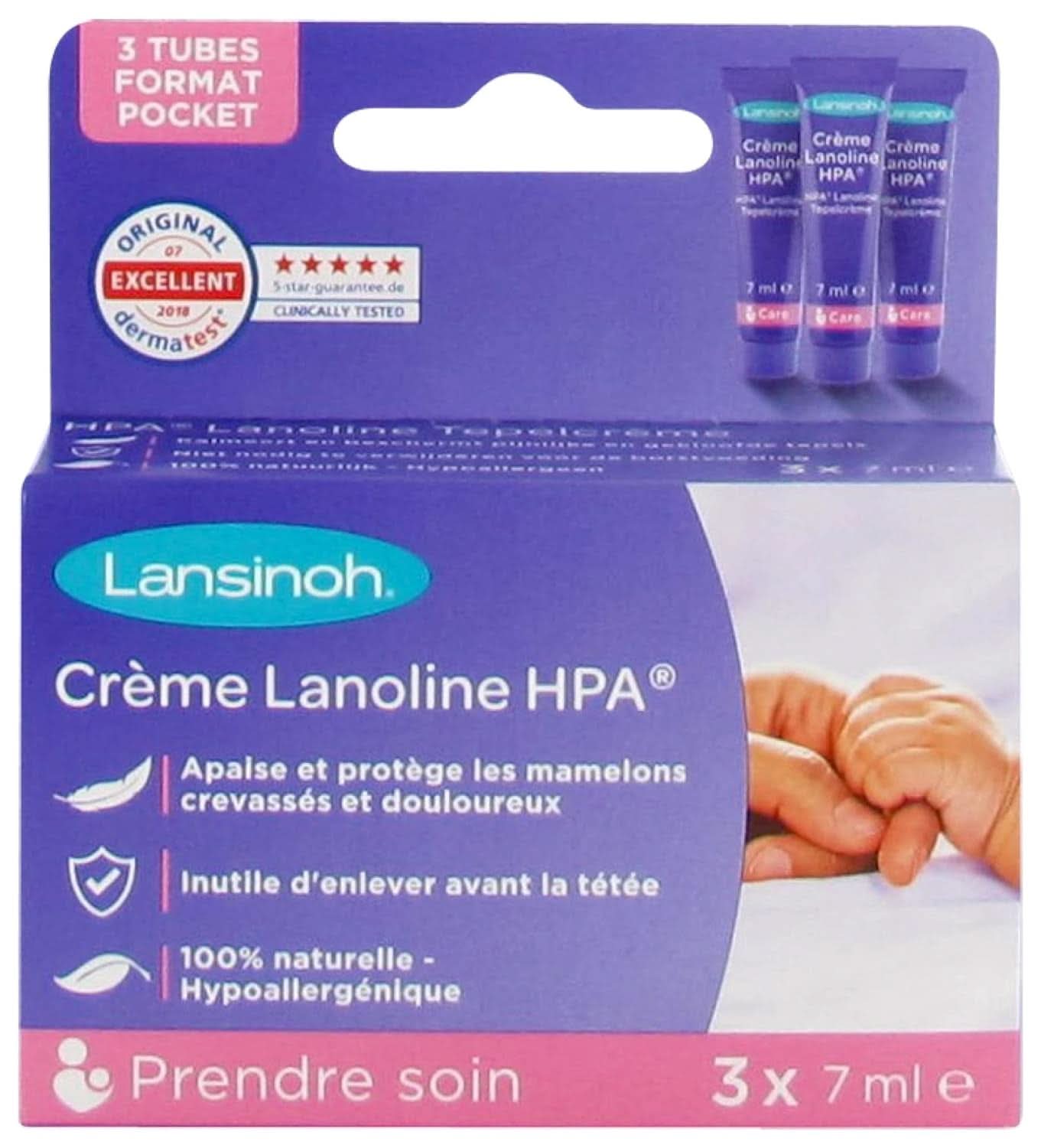 Lansinoh I Lanolin HPA krém, 3 x 7 ml élelmiszer és szoptatási kiegészítők Bebe Naty Shop