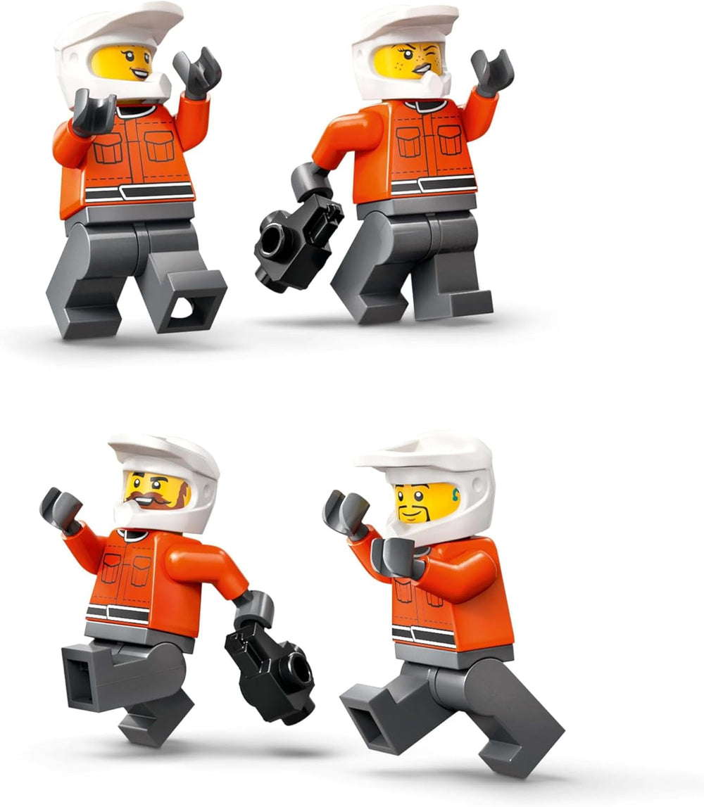 LEGO City F1 boxkiállás csapattal és Ferrari Speedsterrel - Forma 1 boxkiállás készlet 1 versenyzővel és 4 mechanikus minifigurával - Versenyautó játék fiúknak és lányoknak 6+ - 60443 Építőkészletek Beuche den LEGO-Store