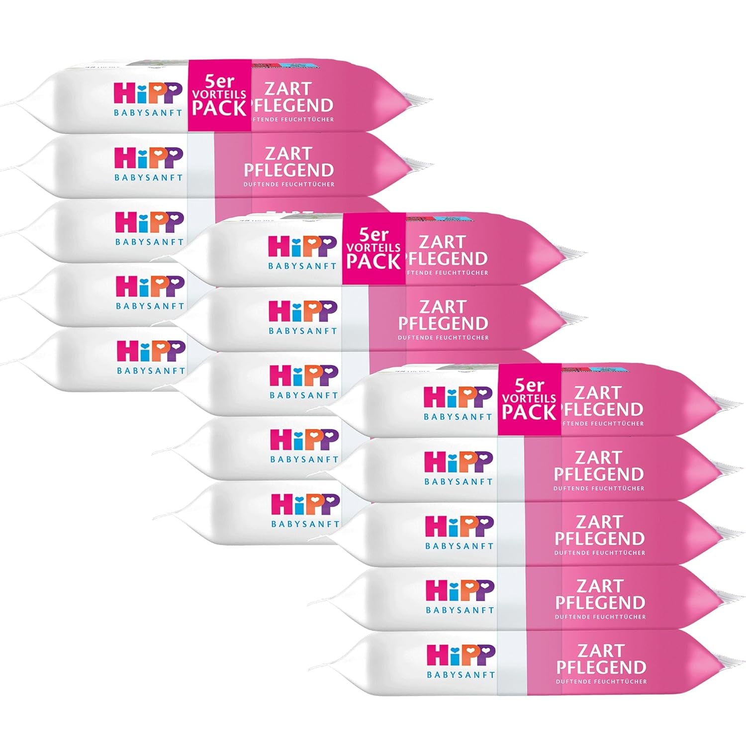 HiPP Babysanft Delicates baba nedves törlőkendők 720 darab (3 x 240) szerves mandula kivonattal, extra bőrbarát a babák érzékeny bőrének gyengéd tisztításához