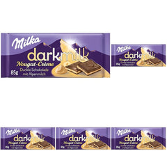 Milka Black Milk – alpesi fekete csokoládé tejszínes nugát töltelékkel – 85g (5 db-os kiszerelés)