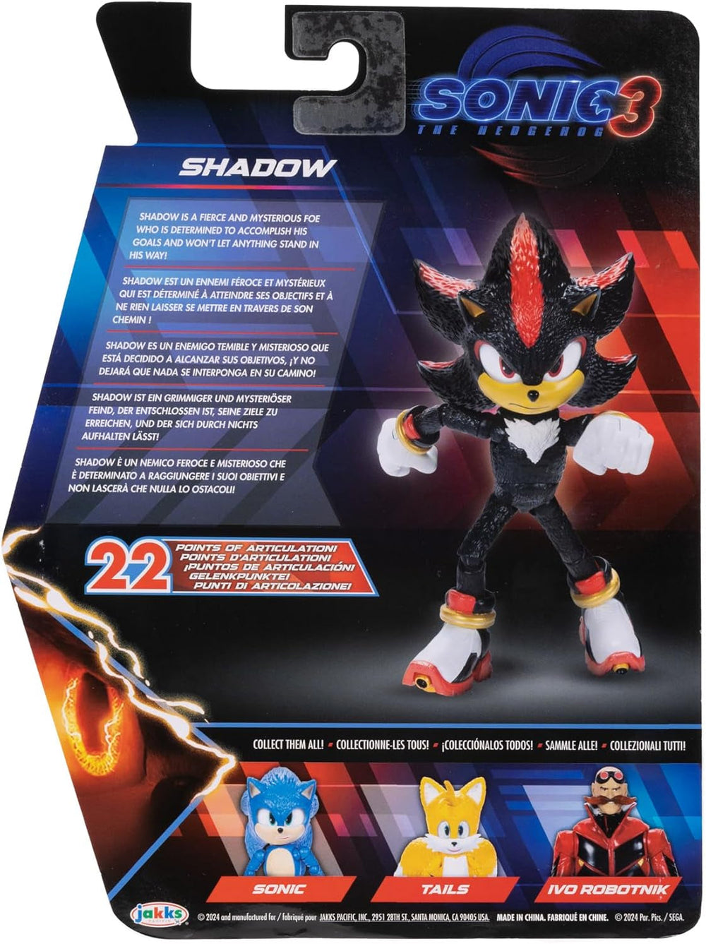 Sonic 3 Movie 12,7 cm-es akciófigurák Shadow Akciófigurák Naty Shop