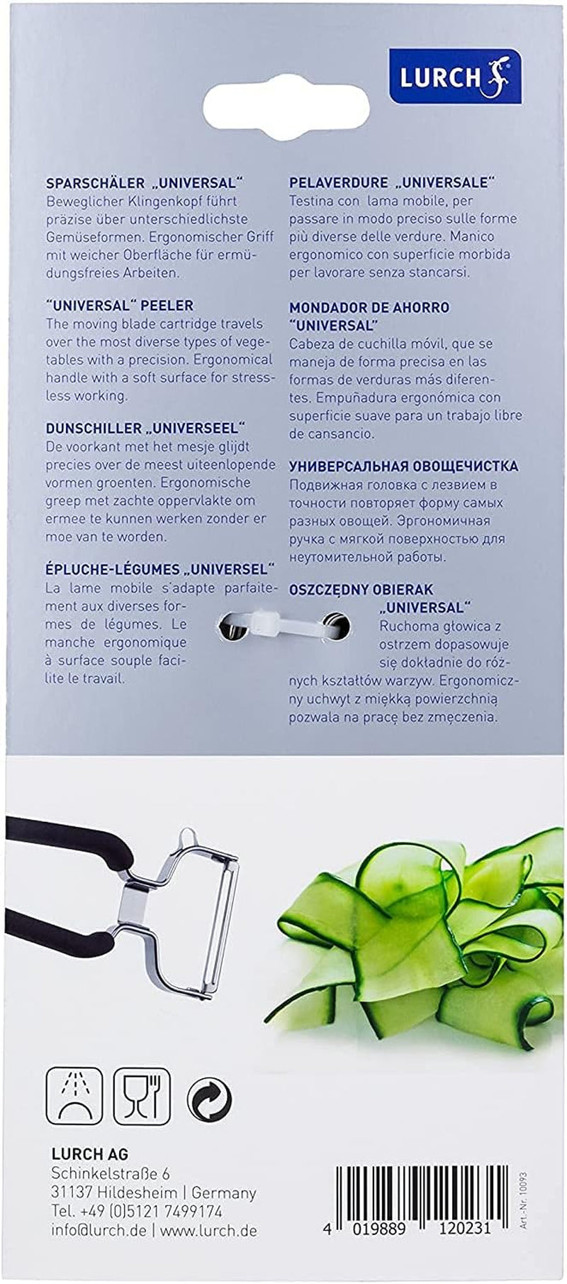Lurch Economy Peeler Rozsdamentes acél burgonyahámozó pengefejjel Bútorhámozó Naty Shop