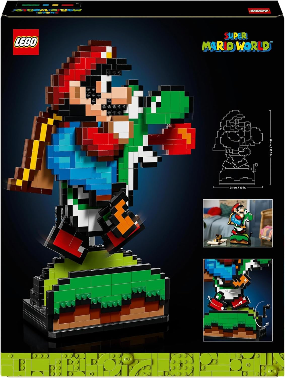 LEGO Super Mario World: Mario és Yoshi Nintendo gyűjthető készlet, pixel figurák, modellépítés és megjelenítés, lakberendezés és gyűjtemények, modellkészlet és ajándék felnőtt rajongóknak 71438 építőkészlet Besuche den LEGO-Store