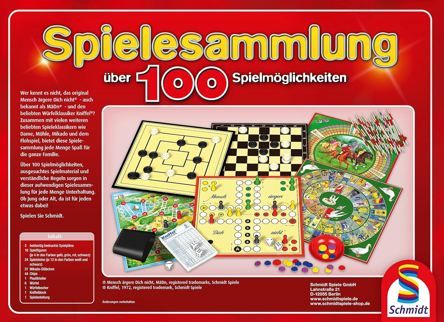 Schmidt Spiele 49147 - Játékgyűjtemény 100 játéklehetőséggel
