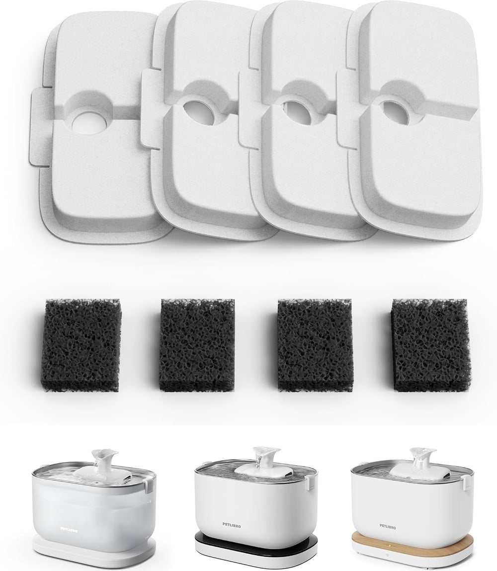 PETLIBRO szűrő Katzenbrunnen 8er Pack für Dockstream Trinkbrunnen für Katze PLWF005, PLWF115, PLWF105, PLWF305, 4 Monats-Set PETLIBRO Trinkbrunnen Filter Ersatzfilter für Katzentrinkbrunnen