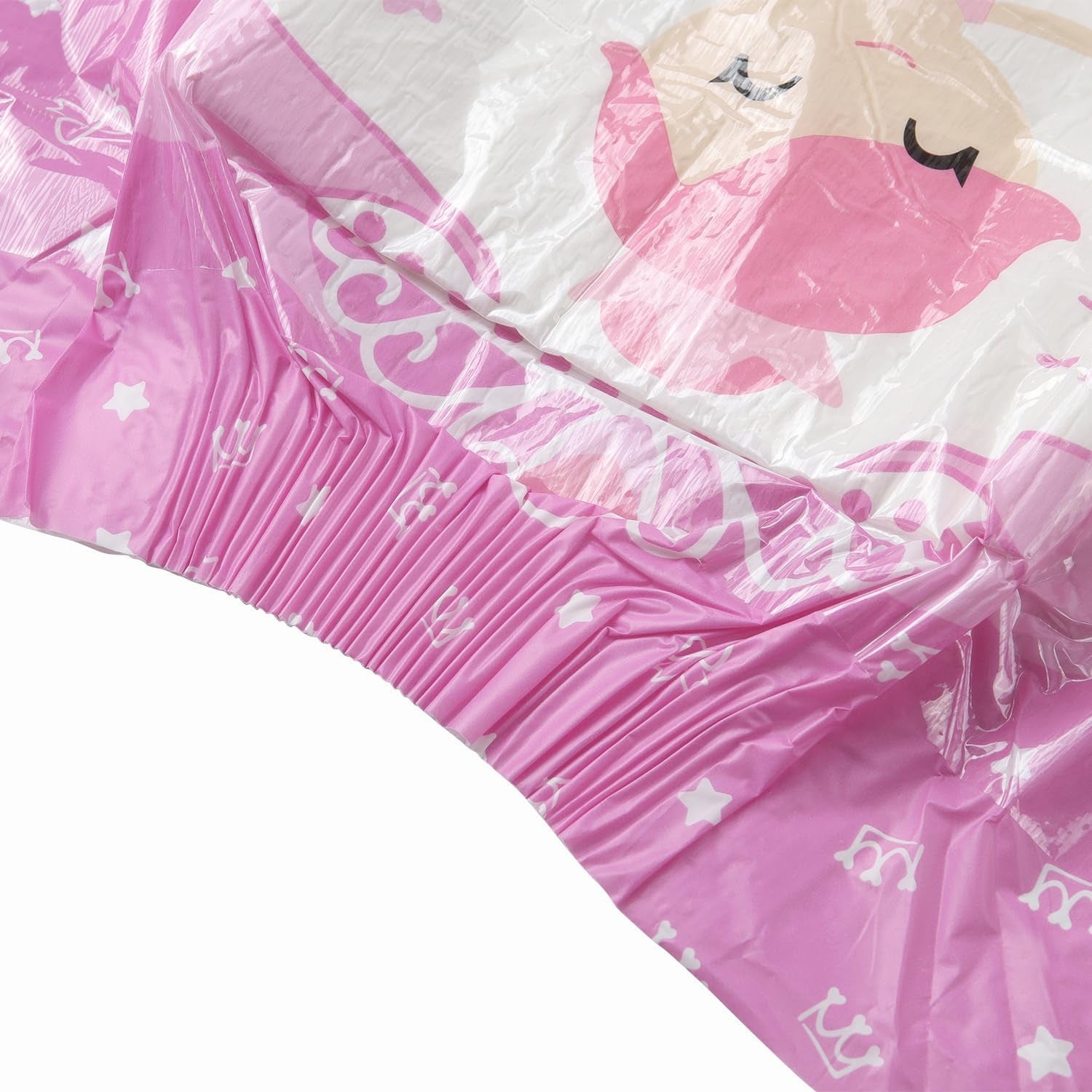 CutiePlusU felnőtt pelenkák, 10 darab, eldobható inkontinencia bugyi lepedővel nőknek és férfiaknak, maximális nedvszívó képesség éjszaka - kis hercegnő (nagy méret 94-119 cm)