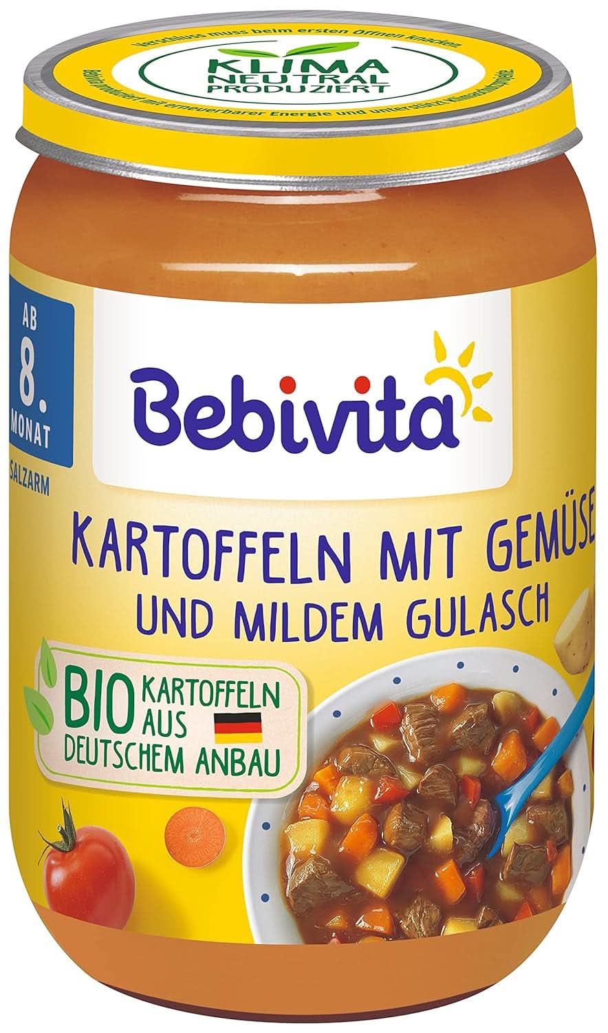 Menük 8 hónapos kortól Bolognai spagetti, 6 db-os kiszerelésben (6 x 220 gramm), közepes Anya és Gyermek Naty Shop