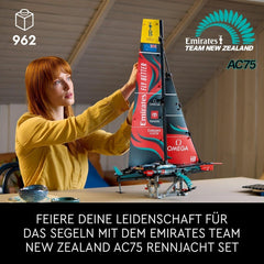 LEGO Technic Emirates Team New Zealand AC75 Versenyjacht Vitorlás építőkészlet Ajándék férfiaknak és nőknek Kreatív és pihentető tevékenység 42174 Építőkészletek Besuche den LEGO-Store